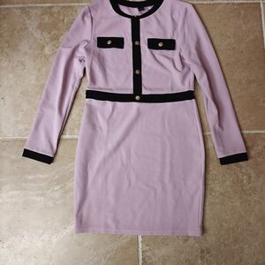 SHEIN Lilac Dress with Black Accents